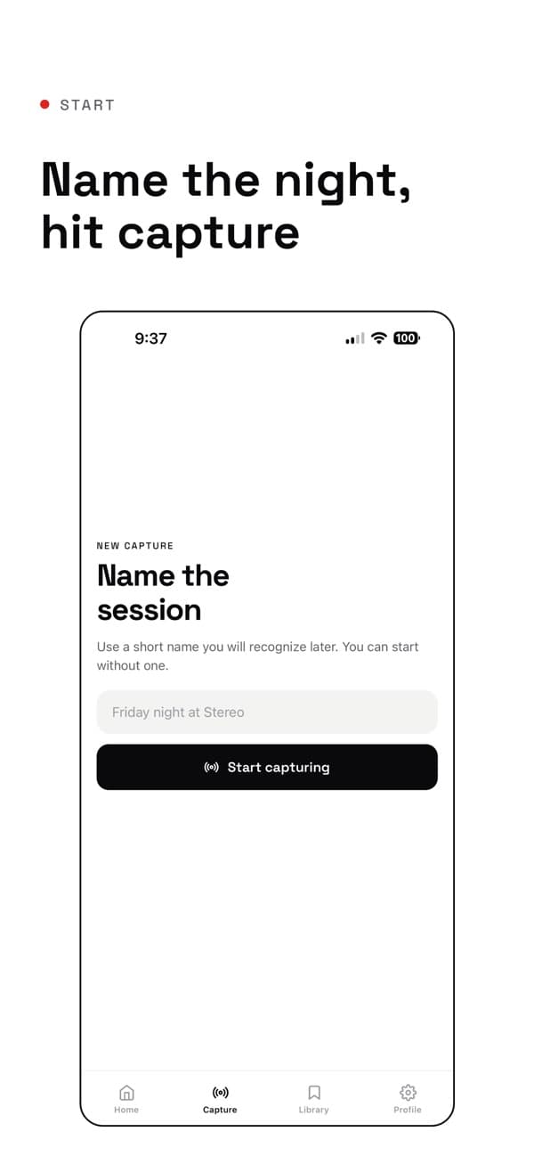 Droplyst App Store screenshot showing the new session form